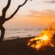 Patagonia R3 Bonfire on beach