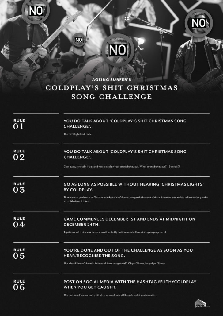 Coldplay shit christmas song challenge